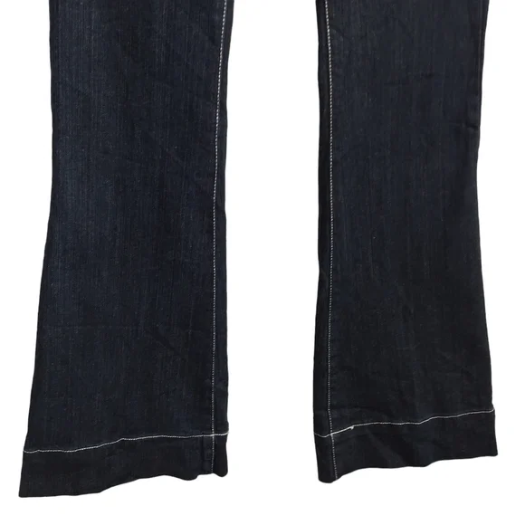 Virgin Only Embellished Metallic Thread Flare Jeans Sz 5 - Picture 4 of 10